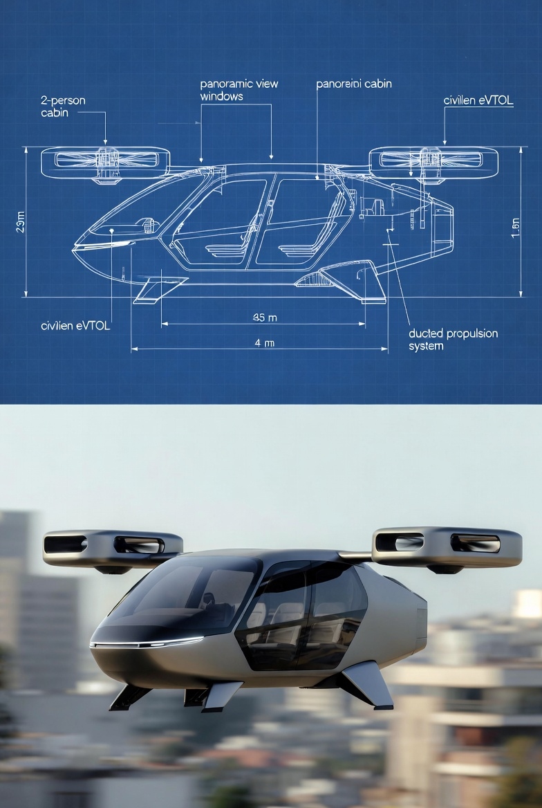에어택시 비행 중
